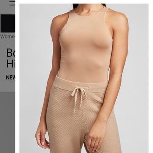 Express Body Contour High Neck Thong Bodysuit